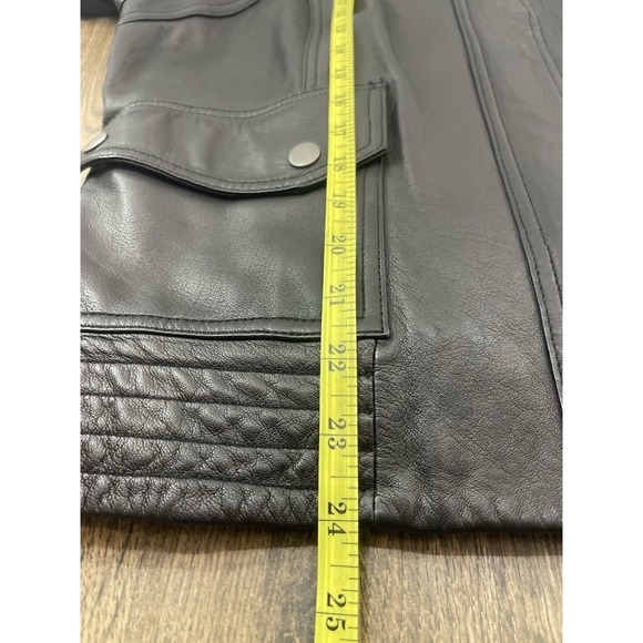 Vintage Preston & York Biker Jacket Women's Size M Bomber Black - Picture 15 of 16